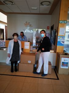 30 ABRIL ENTREGAMOS MATERIAL SANITARIO A LARES MADRID Y AL GRUPO AMAS